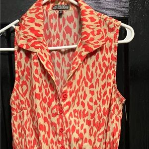 Tan and orange bebop dress